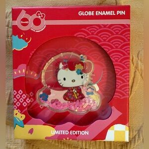 Sanrio Hello Kitty Globe Enamel Pin Loungefly EXCELLENT CONDITION